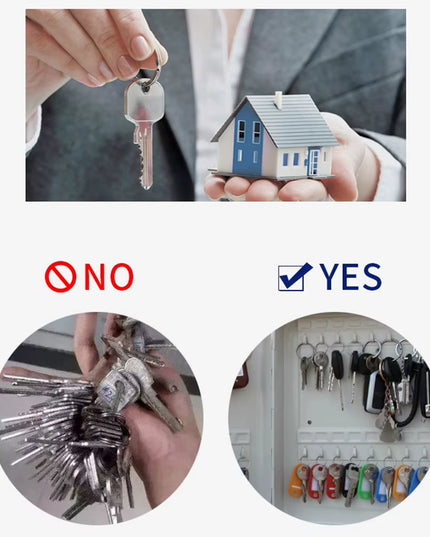 Keybox - wall mounted Key safe with combination lock & 20 Key Hooks