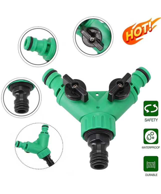 Y shape 3 way vGarden Water valve Pipe Connectors /Pipe Adapter/ Hose Splitter Valve
