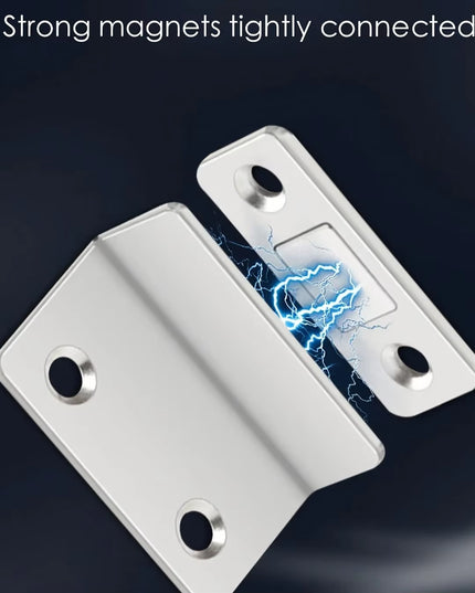 1Pair Magnetic Door Latch-Invisible Strong Adhesion, Drill-Free Mount, Seamless Release- for doors, Cabinets, Sliding Doors