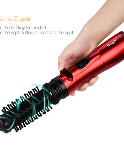 2 in 1 Auto-Rotating Hair Dryer Brush, Curling, Straightening Styling round Dryer Volumizer