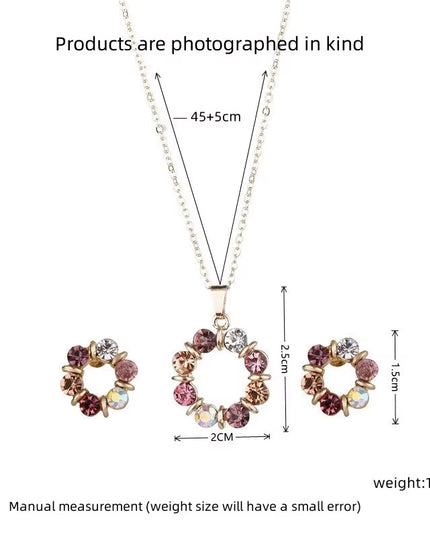 Gold exquisite style jewelry set (Necklace + Earrings) 