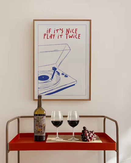 Vinyl player aesthetic canvas print art piece- 50x70cm (no frame)