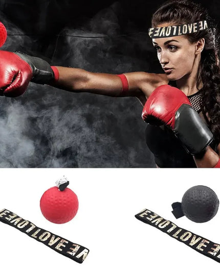 Training head band with elastic attached ball for speed improvement boxing / MMA 