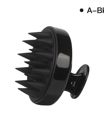 Showering massage hair brush with soft silicone head best for scalp and promoting hair growth 