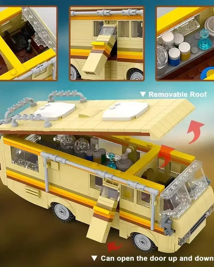 360Pcs Breaking Bad movie RV Lab building blocks lego style DIY model