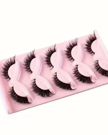5 Pairs Cat Eye Makeup Lashes Faux Eyelashes