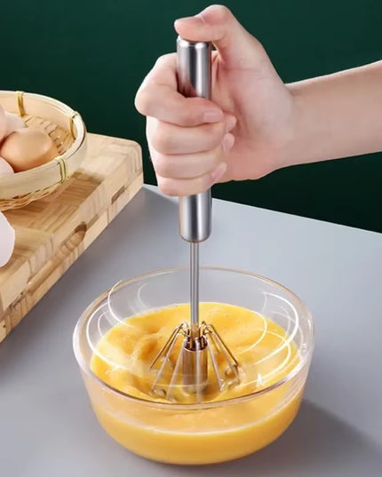 Stainless Steel Whisk Creamer Semi-Automatic Rotary Whisk 