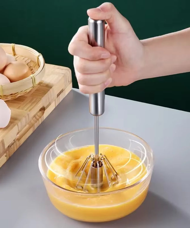 Stainless Steel Whisk Creamer Semi-Automatic Rotary Whisk 