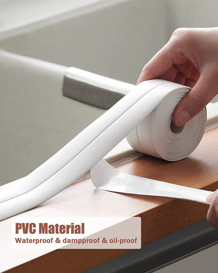Caulk Self Adhesive Tape, Waterproof Sealing Strip for kitchen and bathroom 