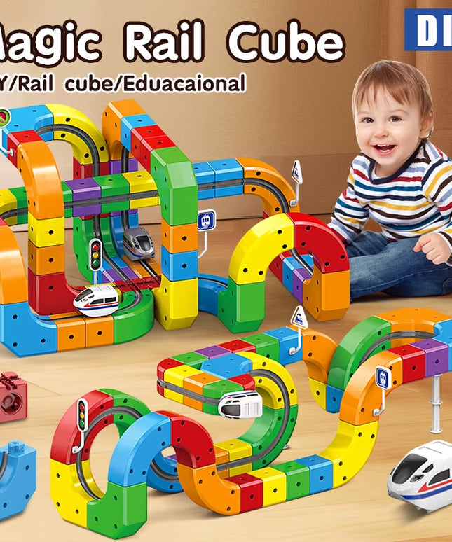 DIY Assembling Magic train Track kids toy set -81 pcs