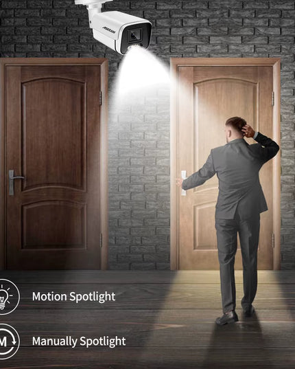 Waterproof all weather 4K IP Outdoo cctv camera Audio 8MP POE H.265 Onvif Metal Bullet CCTV Home Color Night Vision 