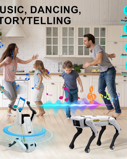 Intelligent AI RC Robot Dog Voice Dialogue APP Remote Control Programming Singing Dancing Machine Dog Kids Toys