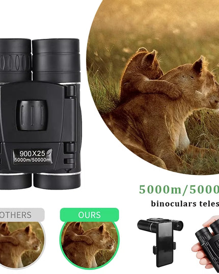 5KM Professional HD Binoculars Powerful FMC BAK4 Optics Ideal for Hiking Hunting Outdoor Camping Observation