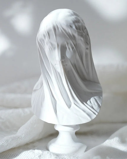 Veiled Greek Goddess sculpture Classic Mythology art decoration  