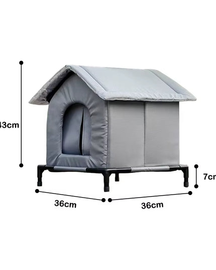 lifted Outdoor stray cat shelter house (thick Waterproof , moisture proof and thermal insulated foldable and washable )